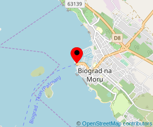 Map of ferry port Biograd na Moru