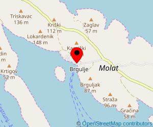 Map of ferry port Brgulje